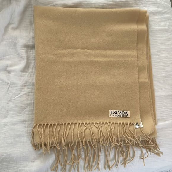 Escada Accessories - ESCADA | Vintage Wool Cashmere Blend Blanket Scarf